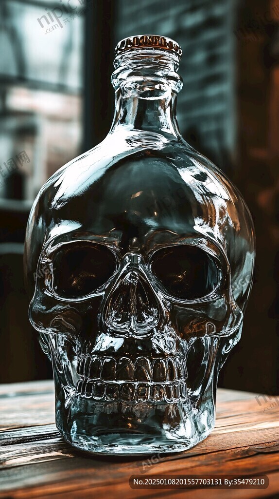 骷髏頭玻璃杯