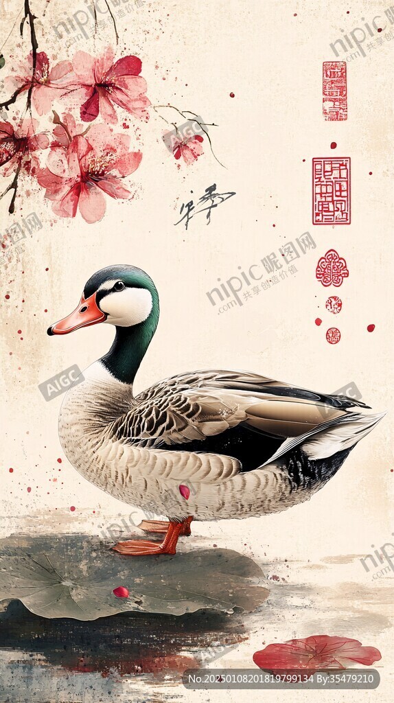 鵝包裝插畫