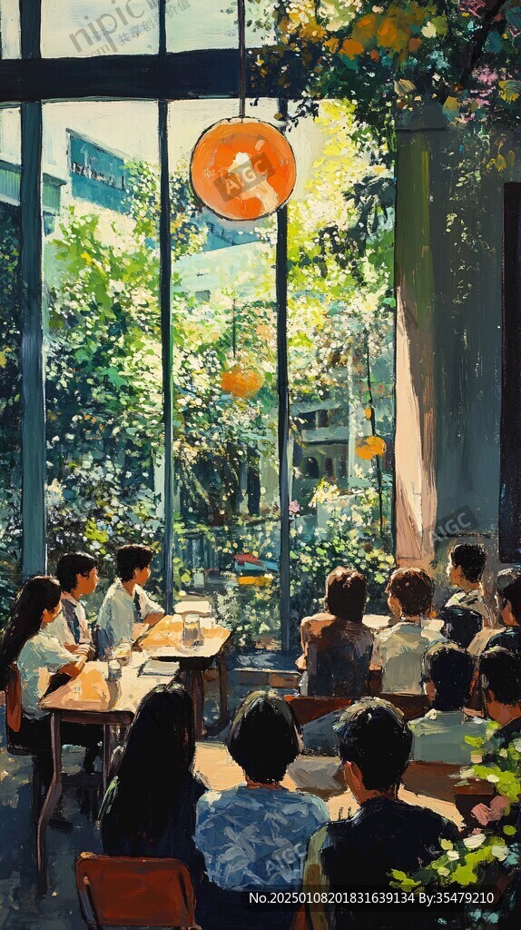 青春校園插畫