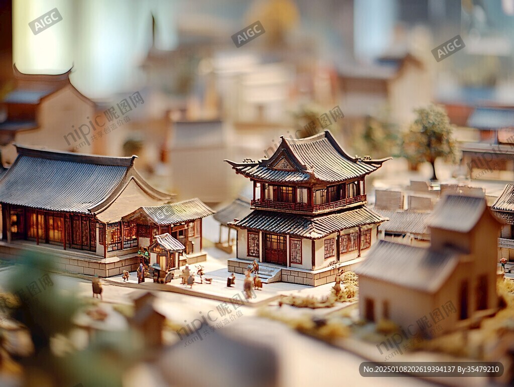 傳統(tǒng)建筑微縮模型