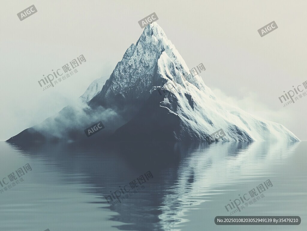 冰山插畫logo