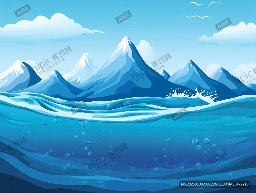 極地插畫宣傳素材背景