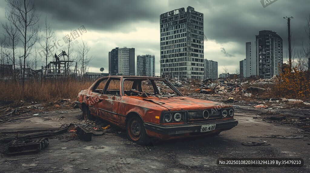 荒廢的汽車