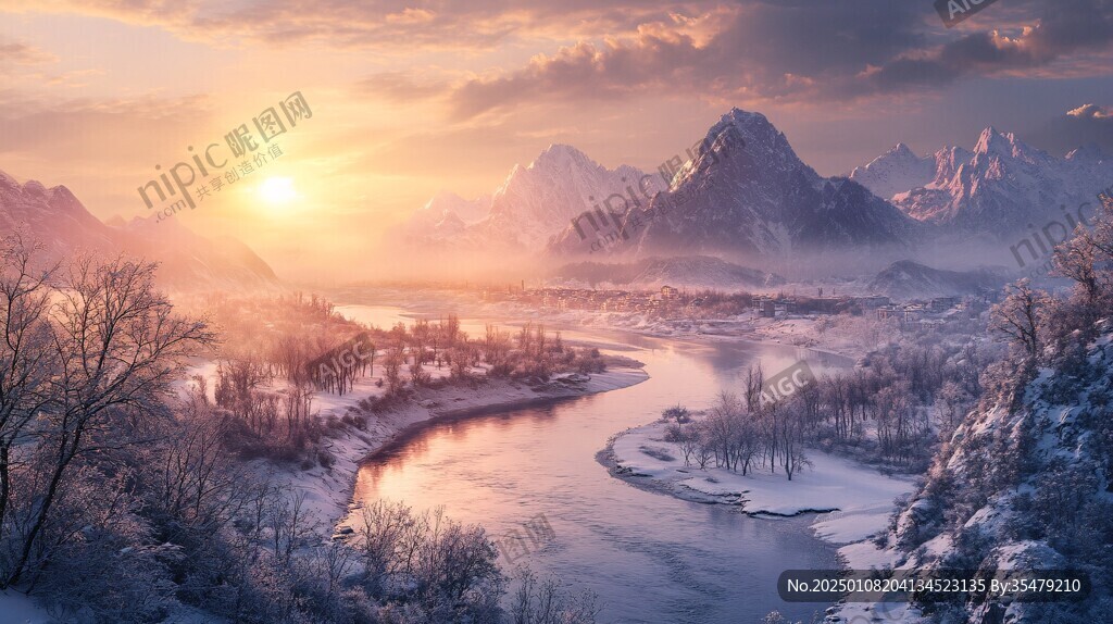 暖調(diào)山水風(fēng)景