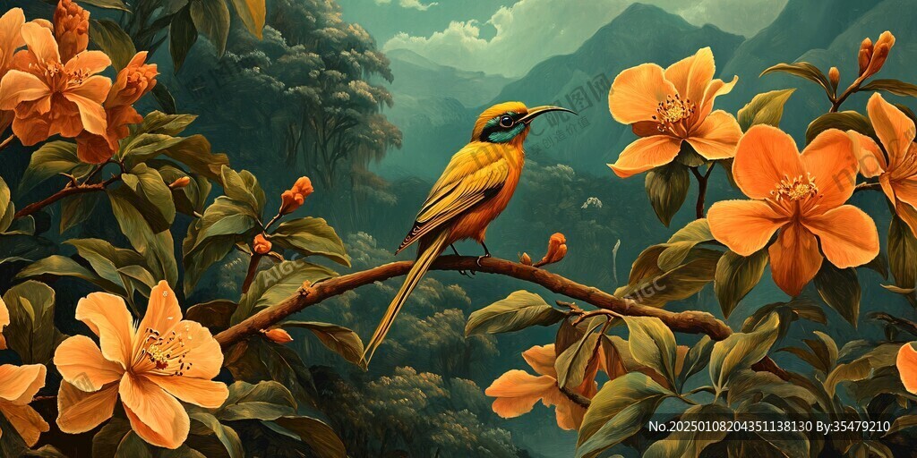 相思鳥插畫