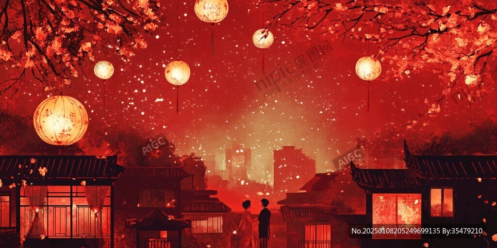 花燈節插畫