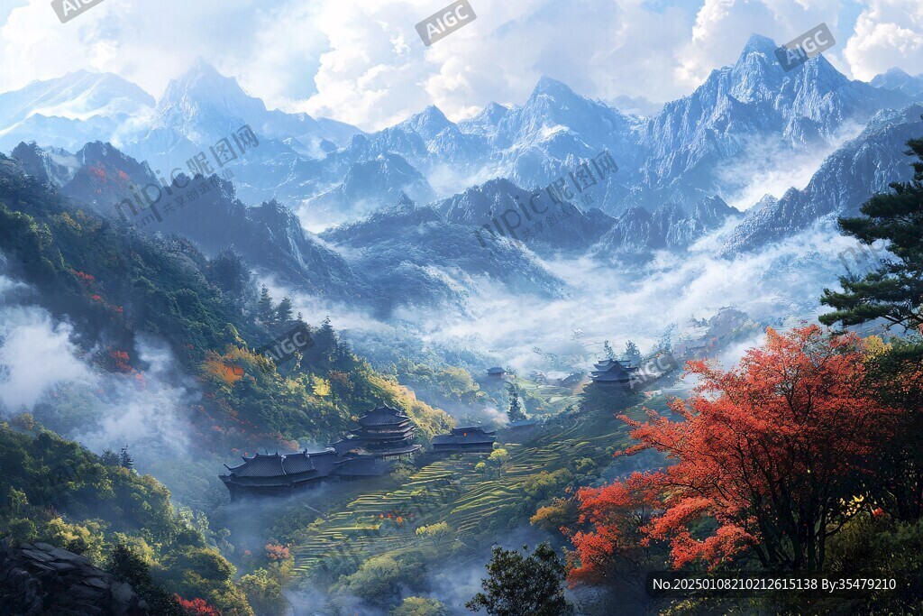 武當山風景畫