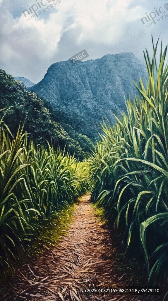小路油畫