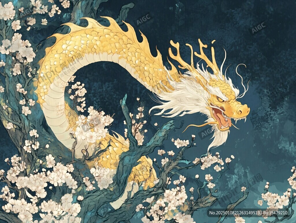 龍年橫版插畫