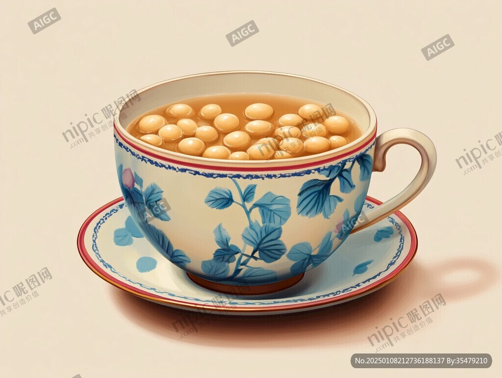 大豆寫實插畫
