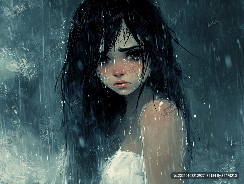 雨中少女