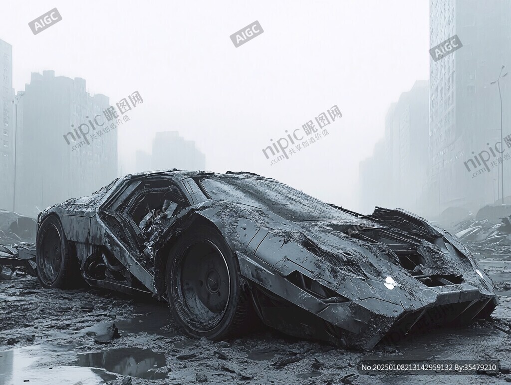 破爛跑車素材
