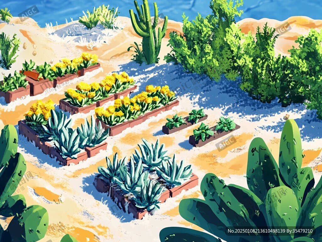 庭院植物枯里珍插畫(huà)