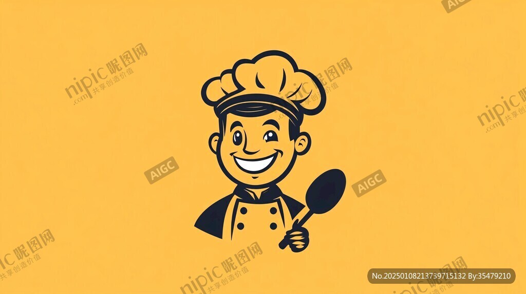 卡通廚師logo設計