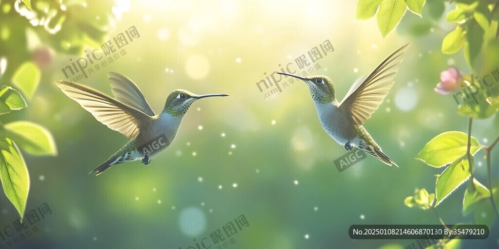 蜂鳥與小鳥