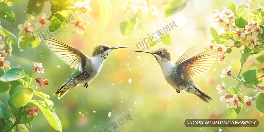 蜂鳥與小鳥