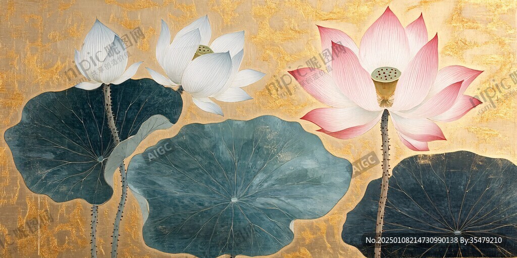 蓮花掛畫