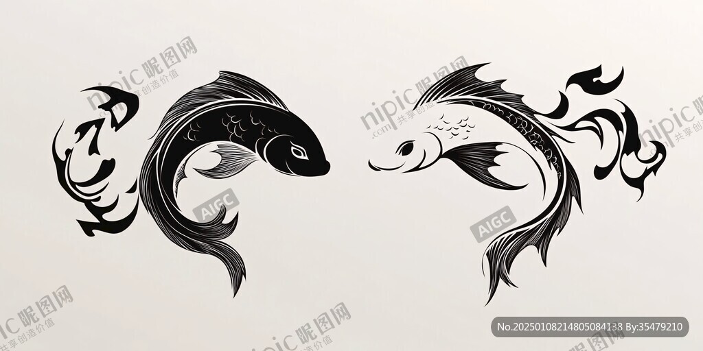 雙魚線稿