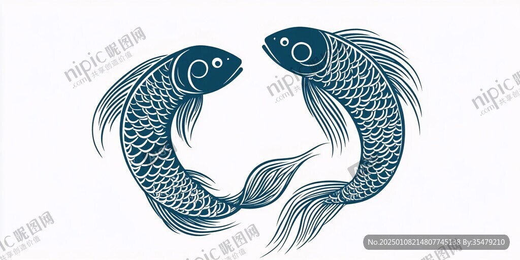 雙魚線稿