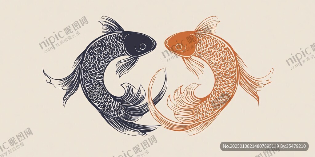 雙魚線稿