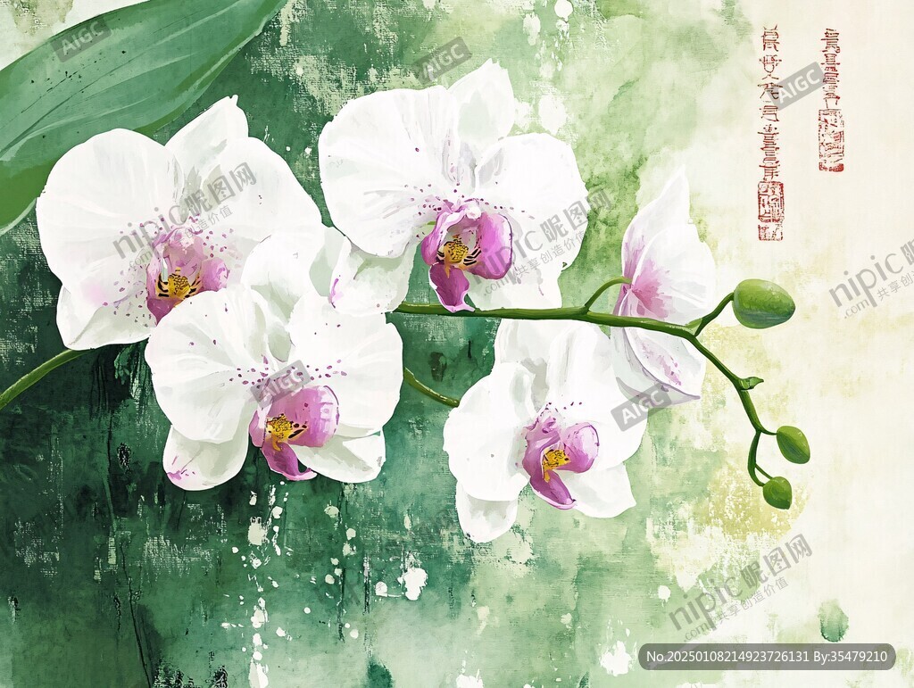 無框畫蘭花
