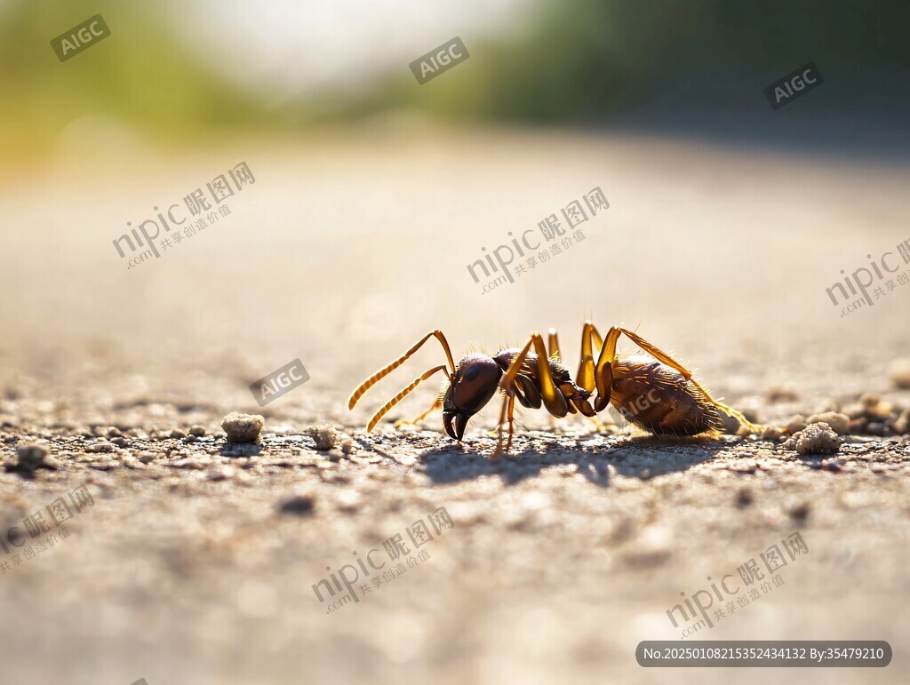 微距下的螞蟻