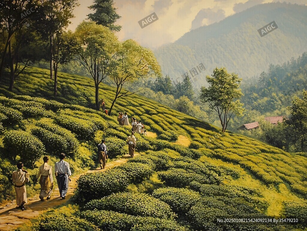茶園裝飾畫