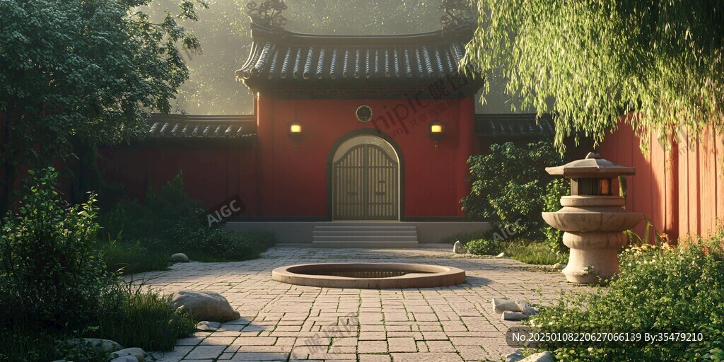 中式門(mén)場(chǎng)景