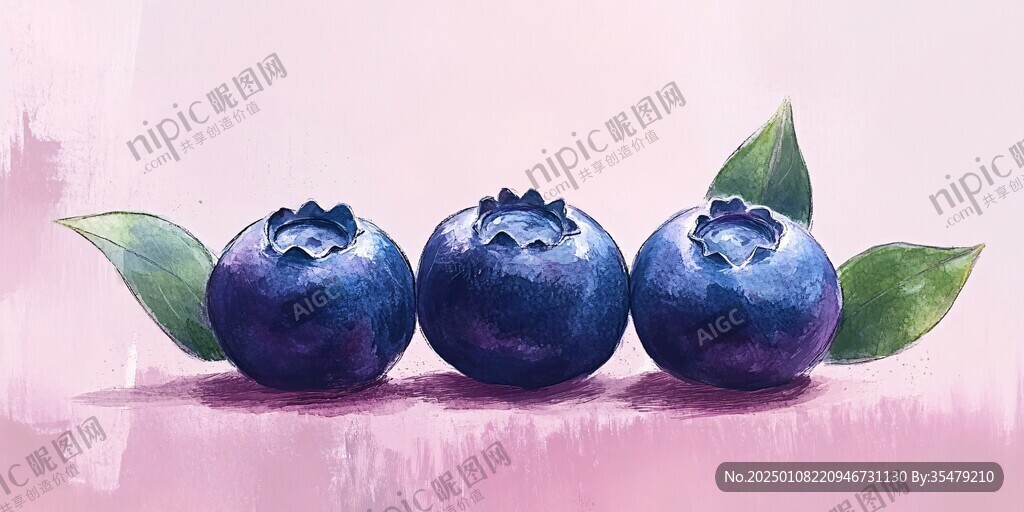 原創(chuàng)藍(lán)莓插畫
