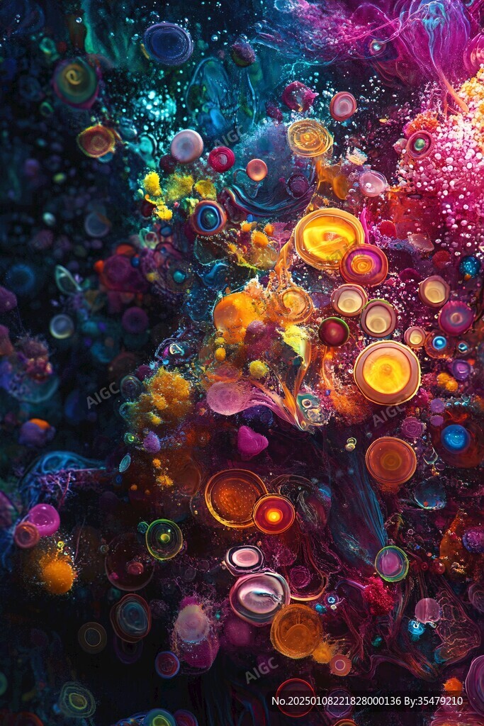 流光意境彩色渲染圖案