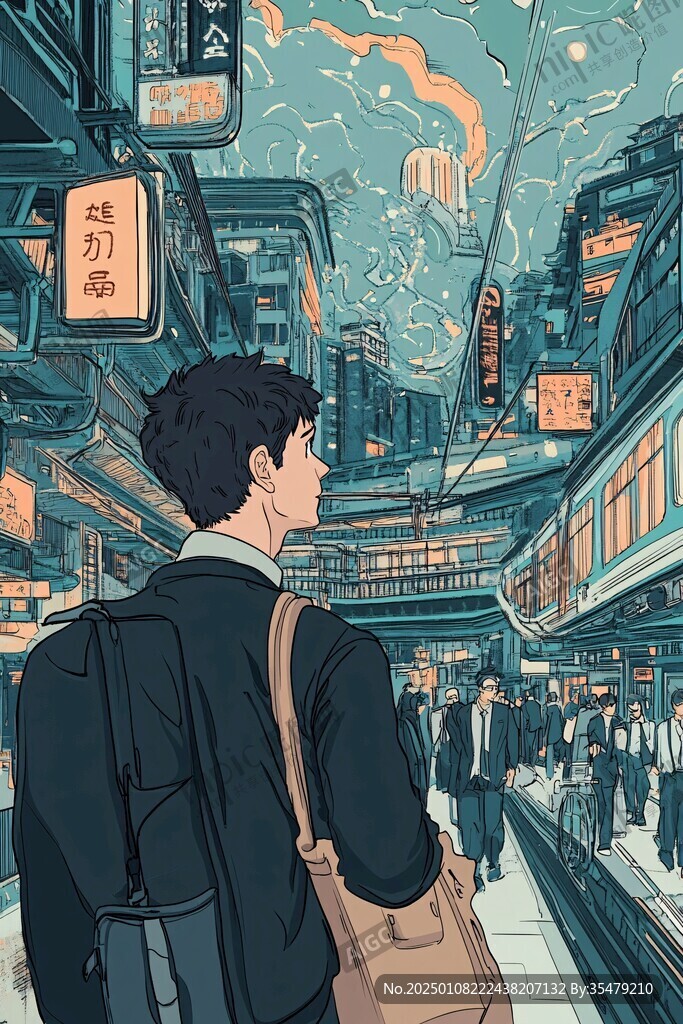 都市人插畫
