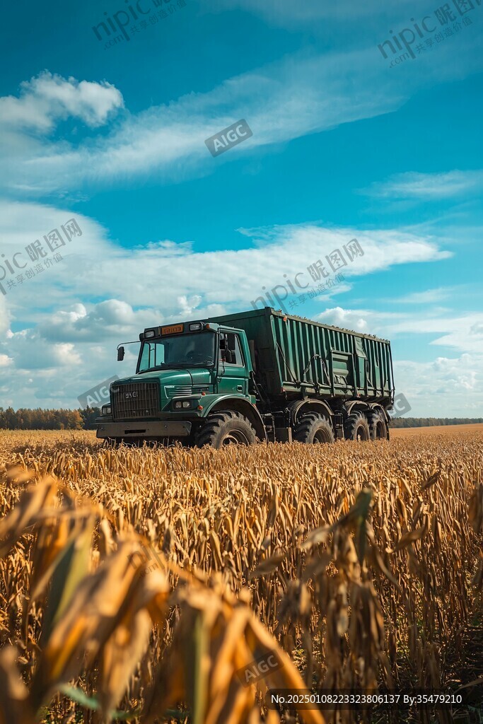 行駛在野外的卡車