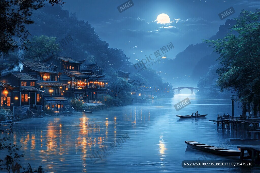 江南古鎮(zhèn)唯美夜景