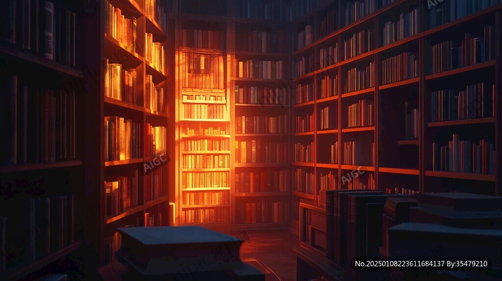 發(fā)光的書柜