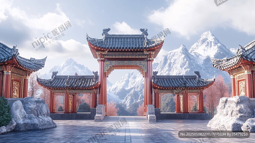門場景效果