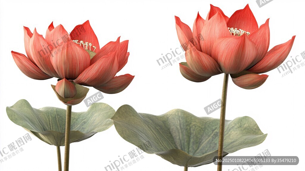 紅蓮雙花圖片素材下載