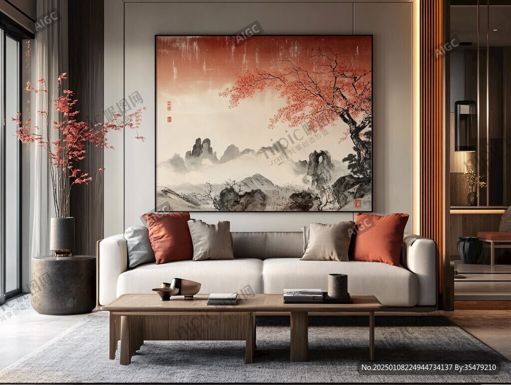 新中式巨幅畫(huà)