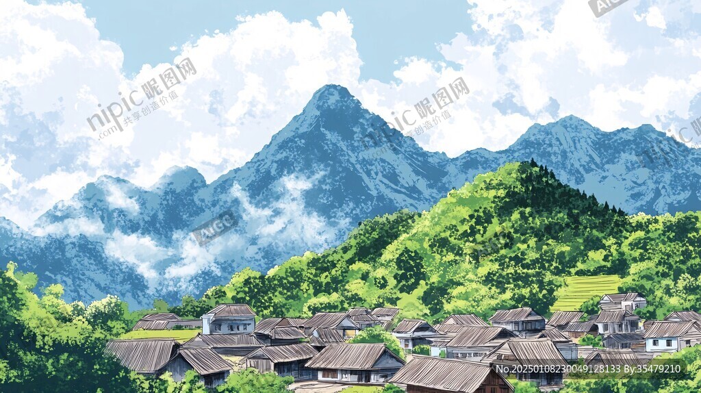 山村插畫
