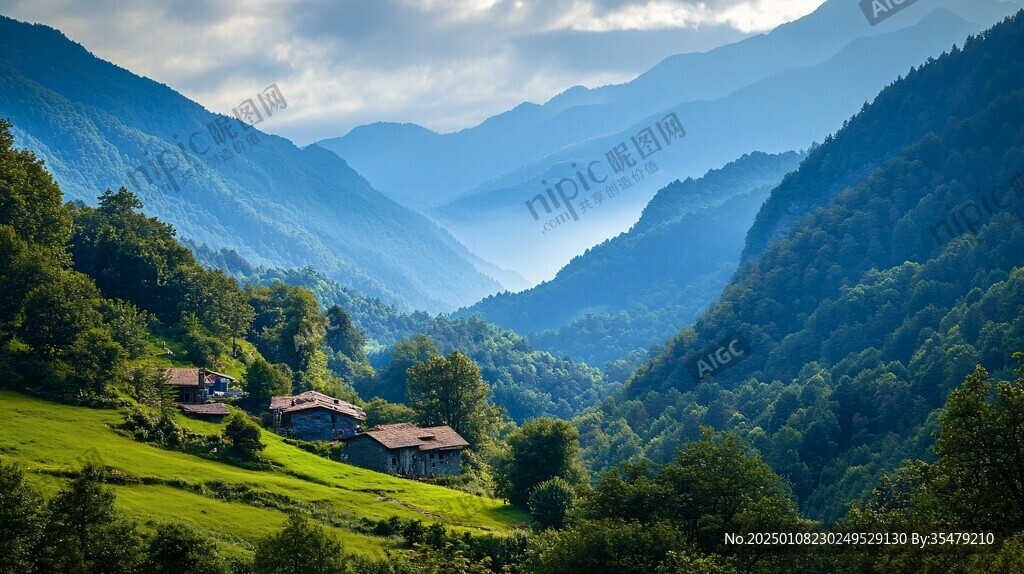 唯美大山深處有人家