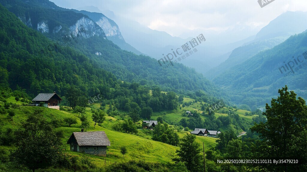 唯美大山深處有人家