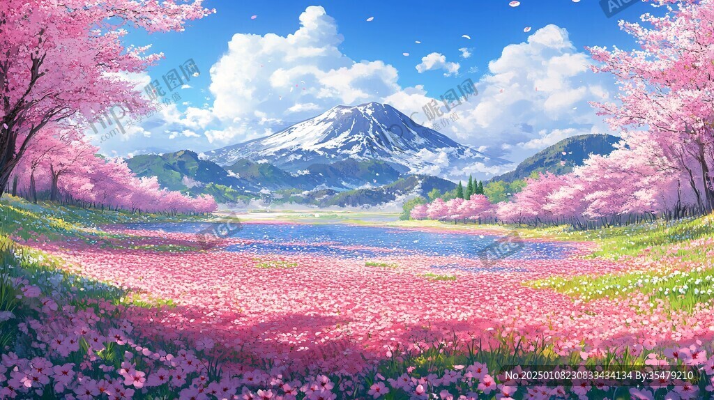 唯美花田場景