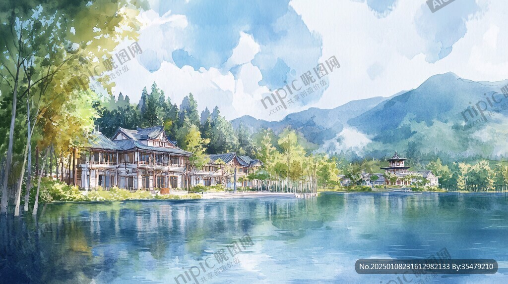 避暑山莊插畫