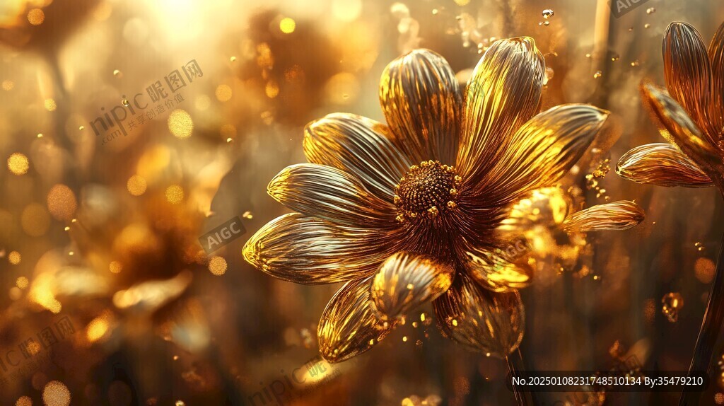 唯美金色菊花