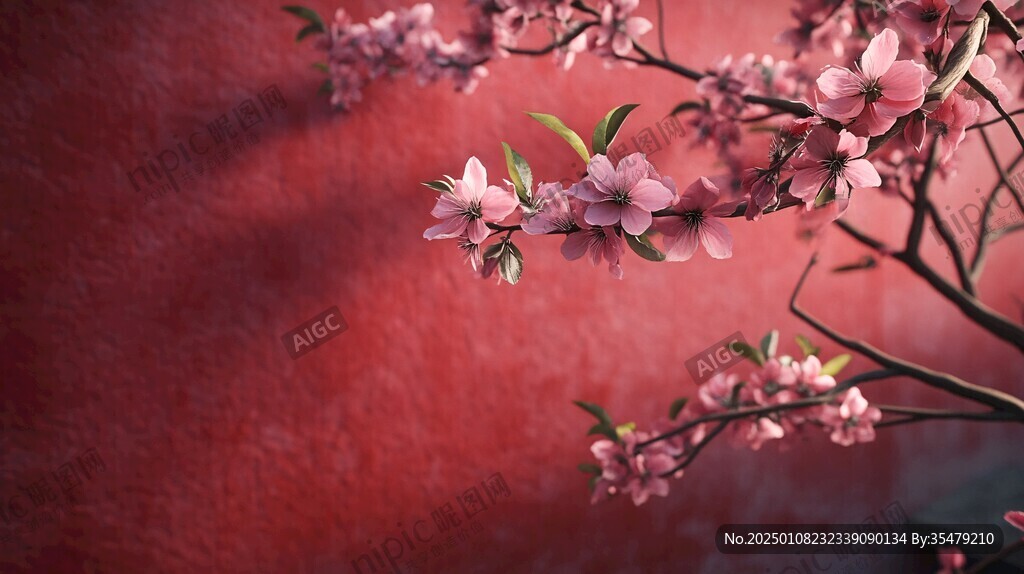 桃花舞臺背景
