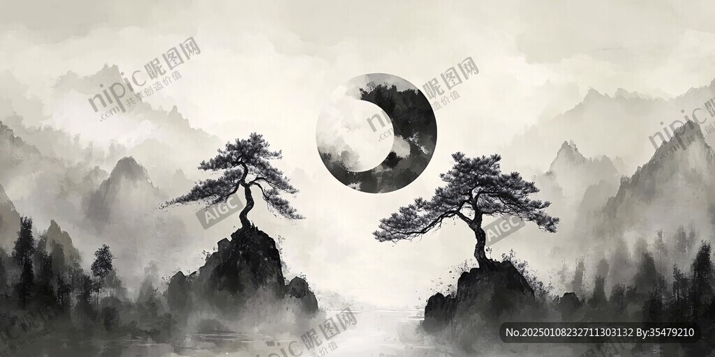 山水水墨太極自然太極