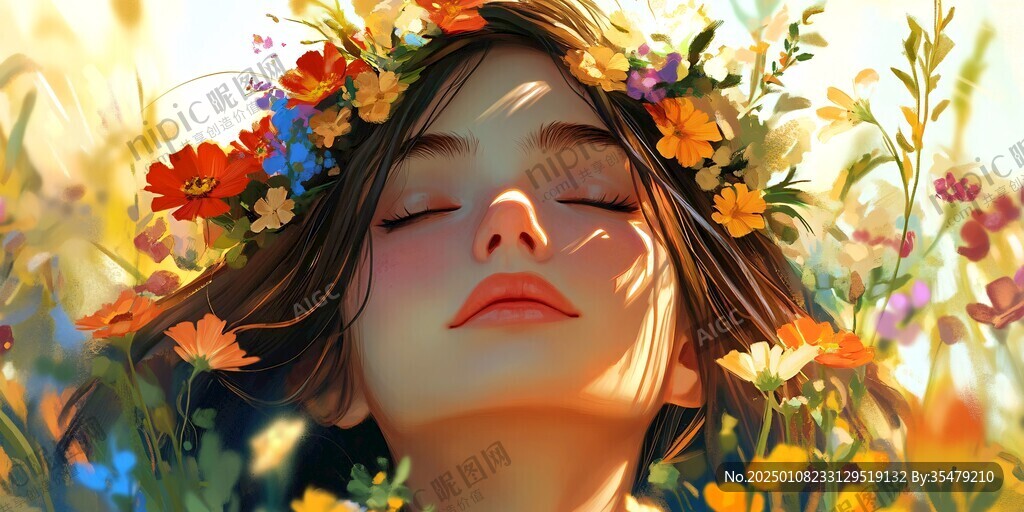 花季少女插畫