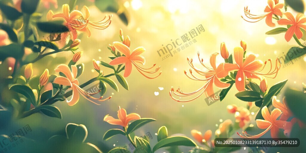 金銀花插畫(huà)