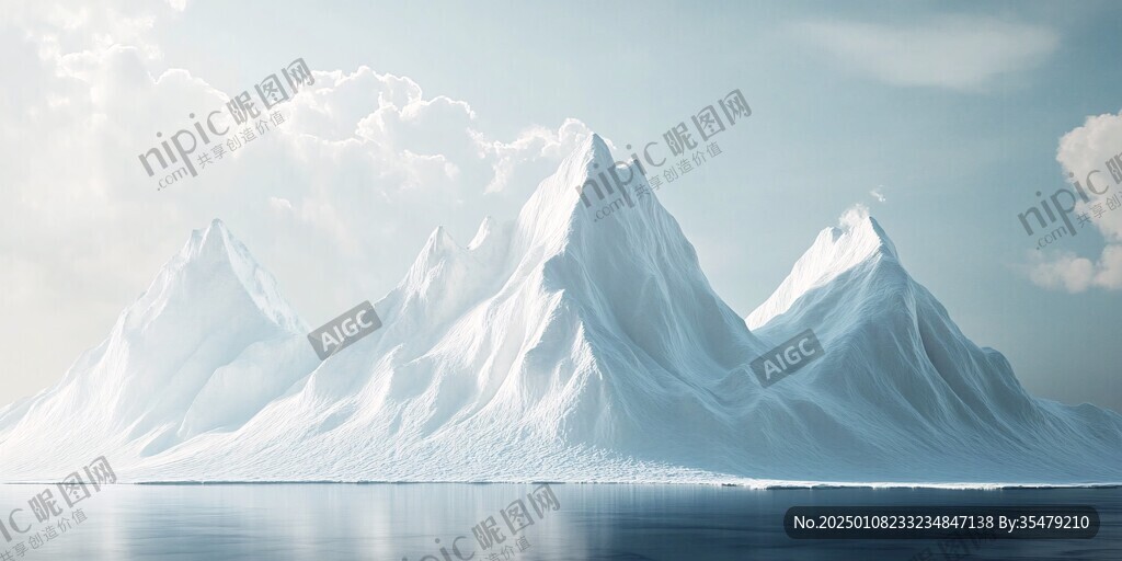冰山風(fēng)景畫