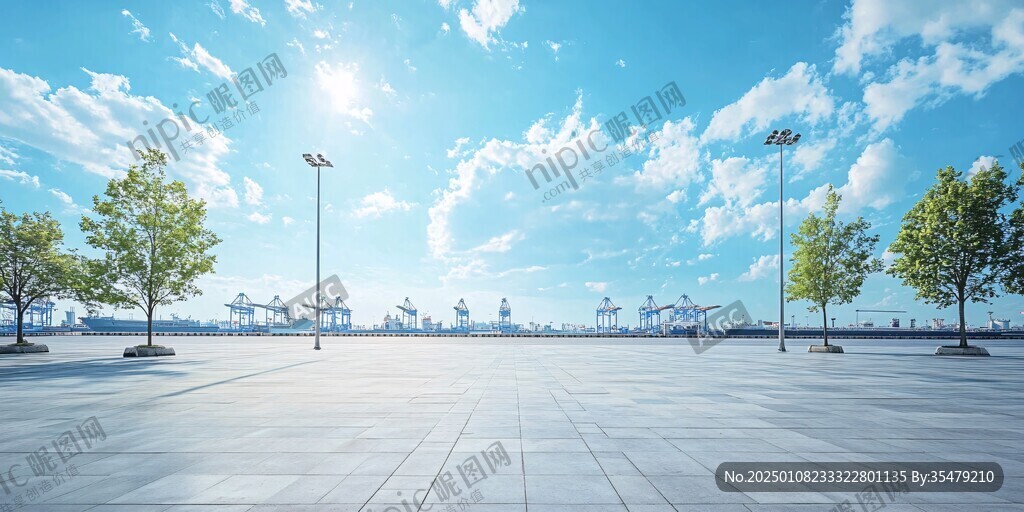 藍(lán)天白云廣場(chǎng)場(chǎng)景