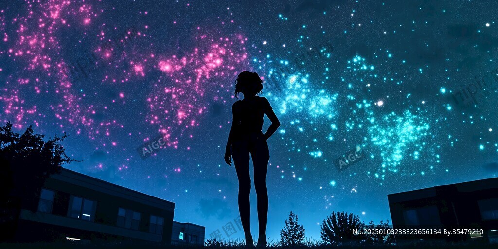 放煙花的少女